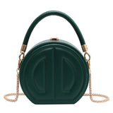 Round Portable Box Bag Crossbody Shoulder Bag for Women