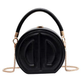 Round Portable Box Bag Crossbody Shoulder Bag for Women
