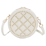 Round Shape Handbag PU Leather Crossbody Bags for Women Shoulder Bag