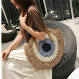 Round Straw Bags Women Shopping Bag Summer Travel Woven Rattan Beach Handbags