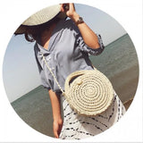 Round Straw Beach Bag Summer Mini Rattan Woven Messenger Bag