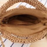 Round Straw Beach Bag Summer Mini Rattan Woven Messenger Bag