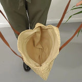 Vintage Straw Beach Bag Woven Rattan Bohemian Summer Vacation Casual Bags