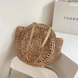 Vintage Straw Beach Bag Rattan Bohemian Summer Shoulder Bag