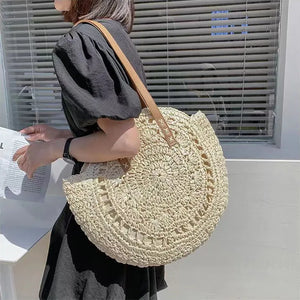 Vintage Straw Beach Bag Rattan Bohemian Summer Shoulder Bag