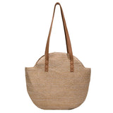 Vintage Round Straw Beach Bag Large-capacity Bohemian Handbags Totes