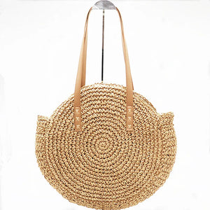 Round Straw Beach Bag Woven Bags For Women