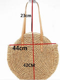 Round Straw Beach Bag Woven Bags For Women