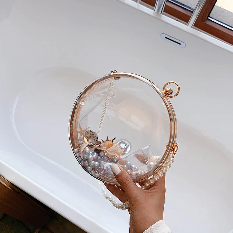 Clear Acrylic Party Clutch Evening Bag Shoulder Bag Totes