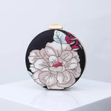 Japanese Style Flower Embroidery Crossbody Shoulder Bag