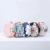 Japanese Style Flower Embroidery Crossbody Shoulder Bag