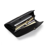 Cowhide Long Wallet Women Large Capacity Envelope Slim Clutch Phone Purse