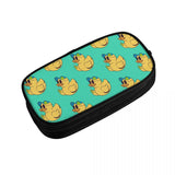 Rubber Duckie With a Drink Pen Box School Anime Zipper Pen Bag