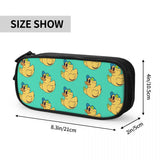 Rubber Duckie With a Drink Pen Box School Anime Zipper Pen Bag