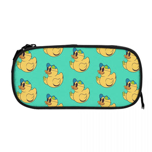 Rubber Duckie With a Drink Pen Box School Anime Zipper Pen Bag