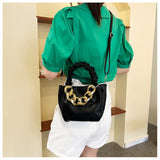 Ruched Handle Bags Summer PU Leather Shoulder Bag Ladies Handbag
