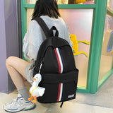 Girls School Bag Laptop Rucksack Shoulder Backpack Multi-Pocket Girls Solid