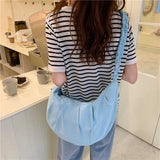 Ruffled Lace Women Shoulder Bags Large Capacity Hobos Travel Bags