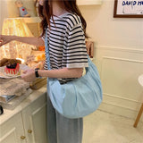 Ruffled Lace Women Shoulder Bags Large Capacity Hobos Travel Bags