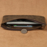 Men's Wallet Retro Oil Leather Crazy Horse Leather Handbag Coin Dollar Purse