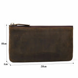 Men's Wallet Retro Oil Leather Crazy Horse Leather Handbag Coin Dollar Purse