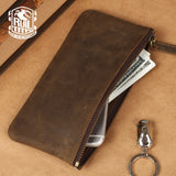Men's Wallet Retro Oil Leather Crazy Horse Leather Handbag Coin Dollar Purse