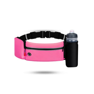 Running Belt for Women Men Foldable Water Bottle Holder Adjustable Waist Pouch