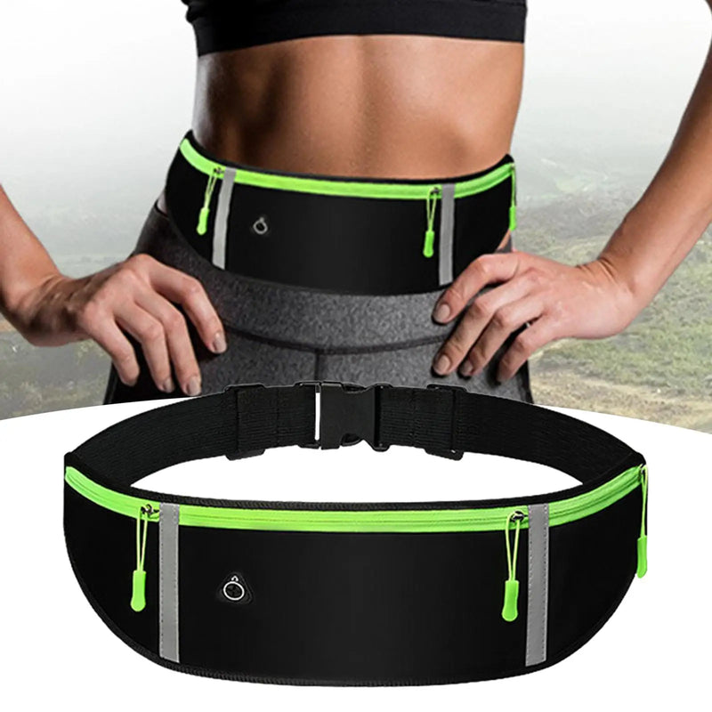 Waterproof Running Belt with Headphone Hole for Workouts
