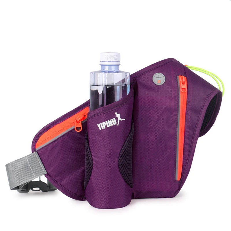 Sports Waist Bag with Water Bottle Pocket
