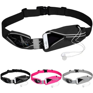 Waterproof Phone Belt Waist Pack Double Pocket Bag