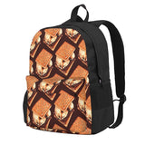 S'Mores Pattern Brown Backpack Men Women Personalised Bag