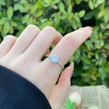 925 Silver Morse Artificial Diamond High Carbon Diamond Round Bag Seal Ring
