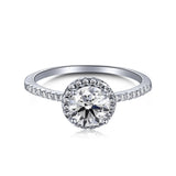 925 Silver Morse Artificial Diamond High Carbon Diamond Round Bag Seal Ring