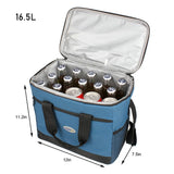 16L Thermal Picnic Tote Food Storage Cooler Bag for Family