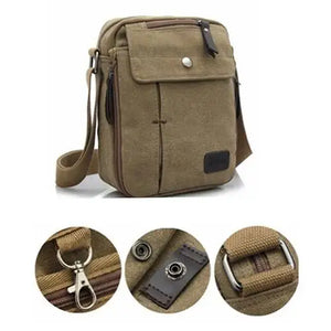 Canvas Shoulder Sling Bag Outdoor Crossbody Rucksack