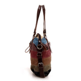 Rainbow Striped Handbag Crossbody Shoulder Bag