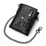 Engraved Name Men's Leather Wallet Picture Short Purse RFID Father's Gift