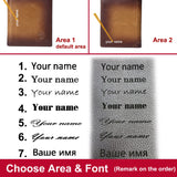 Engraved Name Wallet Men's Leather Short Wallet Personalized Father's Gift