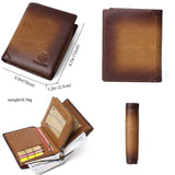 Engraved Name Wallet Men's Leather Short Wallet Personalized Father's Gift
