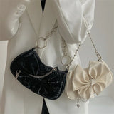SCOFY Bowknot Shoulder Bag Chain Clutch Bag for Women Handbag