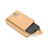 SCOFY Floral Small Phone Bag Women PU Leather Crossbody Mini Shoulder Purses Han