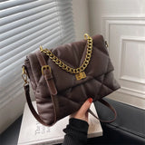SCOFY Geometric Mini Chain Messenger Bag for Women