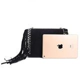 SCOFY Mini Flap Crossbody Bags Soft Suede Chain Tassel Shoulder Bags for Women