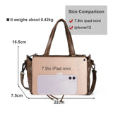 SCOFY Vintage Mini Tote Bag for Women High PU Leather