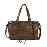 SCOFY Vintage Mini Tote Bag for Women High PU Leather