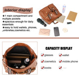 SCOFY Pocket Shoulder Bags for Women PU Leather Handbags Minimalist Purse