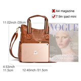 SCOFY Pocket Shoulder Bags for Women PU Leather Handbags Minimalist Purse