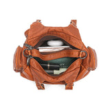 SCOFY Leather Messenger Bag for Women Shoulder Tote
