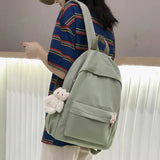 Waterproof Nylon Women Backpack Casual School Backpack For Teenage Girl