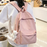 Waterproof Nylon Women Backpack Casual School Backpack For Teenage Girl